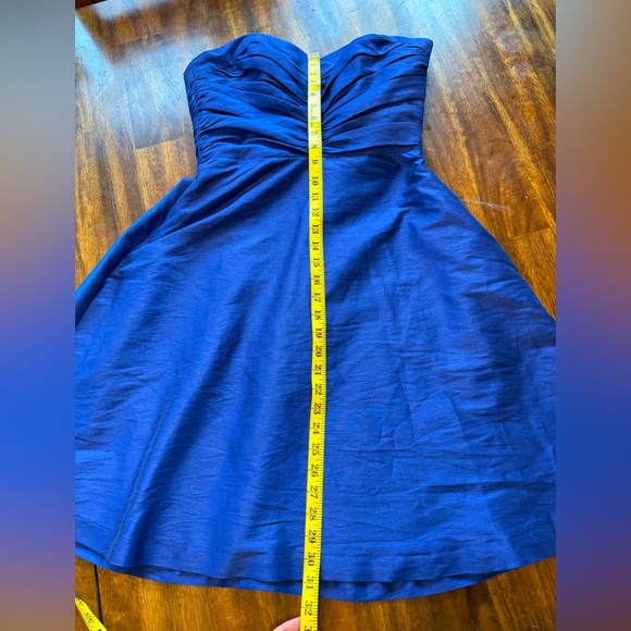 Alfred Sung prom ball formal dress royal blue strapless mini size 8 pockets - Picture 8 of 10